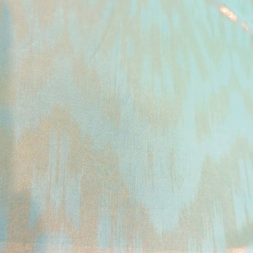 Gold On Green Fabric - See Through 6513
